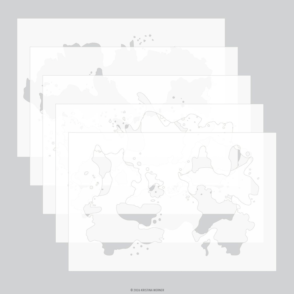 Concord & 9th Kristina Werner Splash Stencil Set kw1300