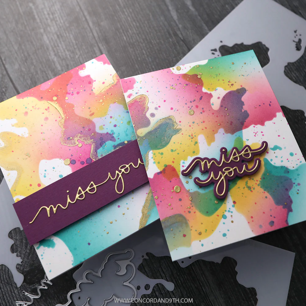 Concord & 9th Kristina Werner Splash Stencil Set kw1300 colors