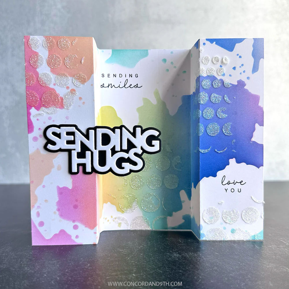 Concord & 9th Kristina Werner Splash Stencil Set kw1300 hugs