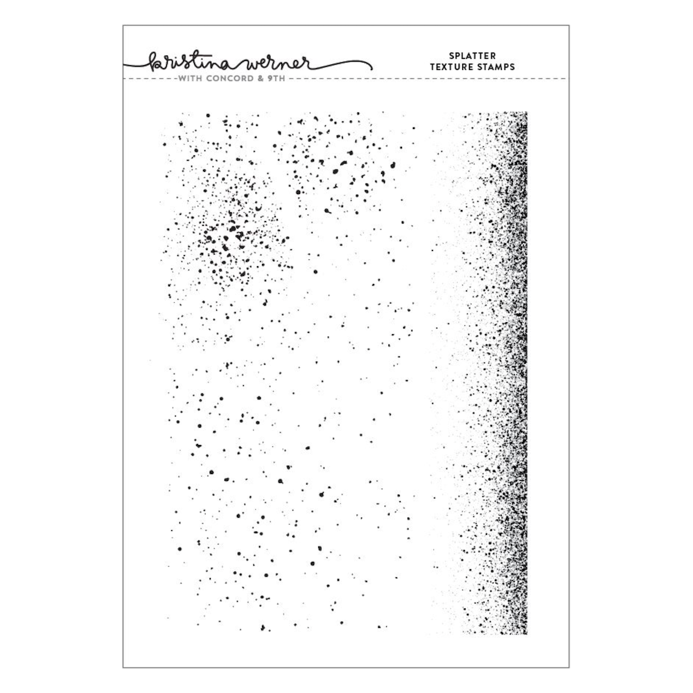 Concord & 9th Kristina Werner Splatter Texture Clear Stamp Set kw1150
