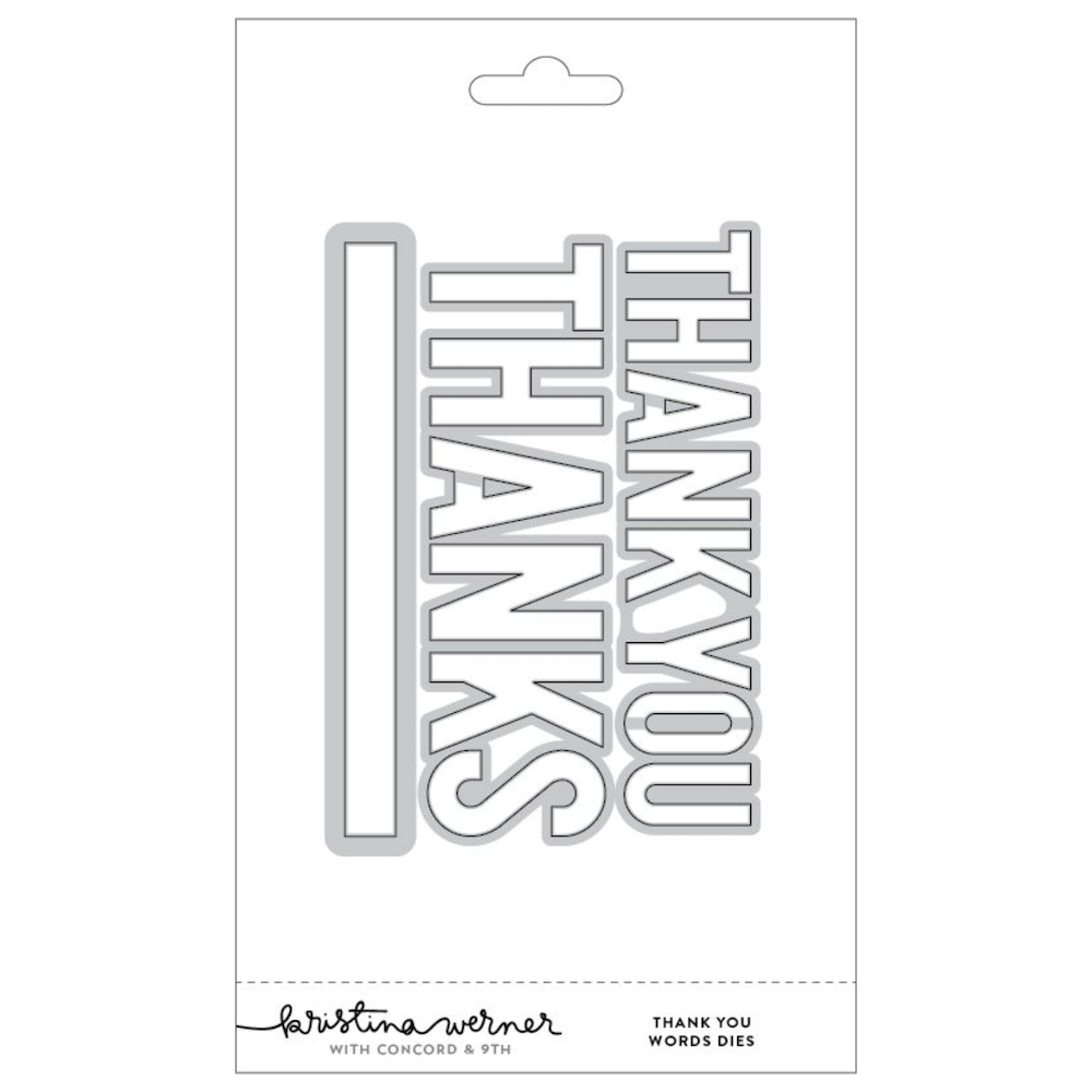 Concord & 9th Kristina Werner Thank You Words Die Set kw1103
