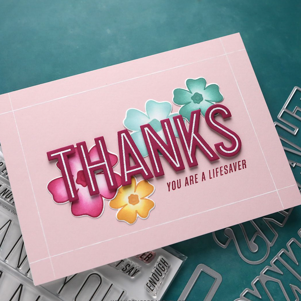 Concord & 9th Kristina Werner Thank You Words Die Set kw1103 lifesaver