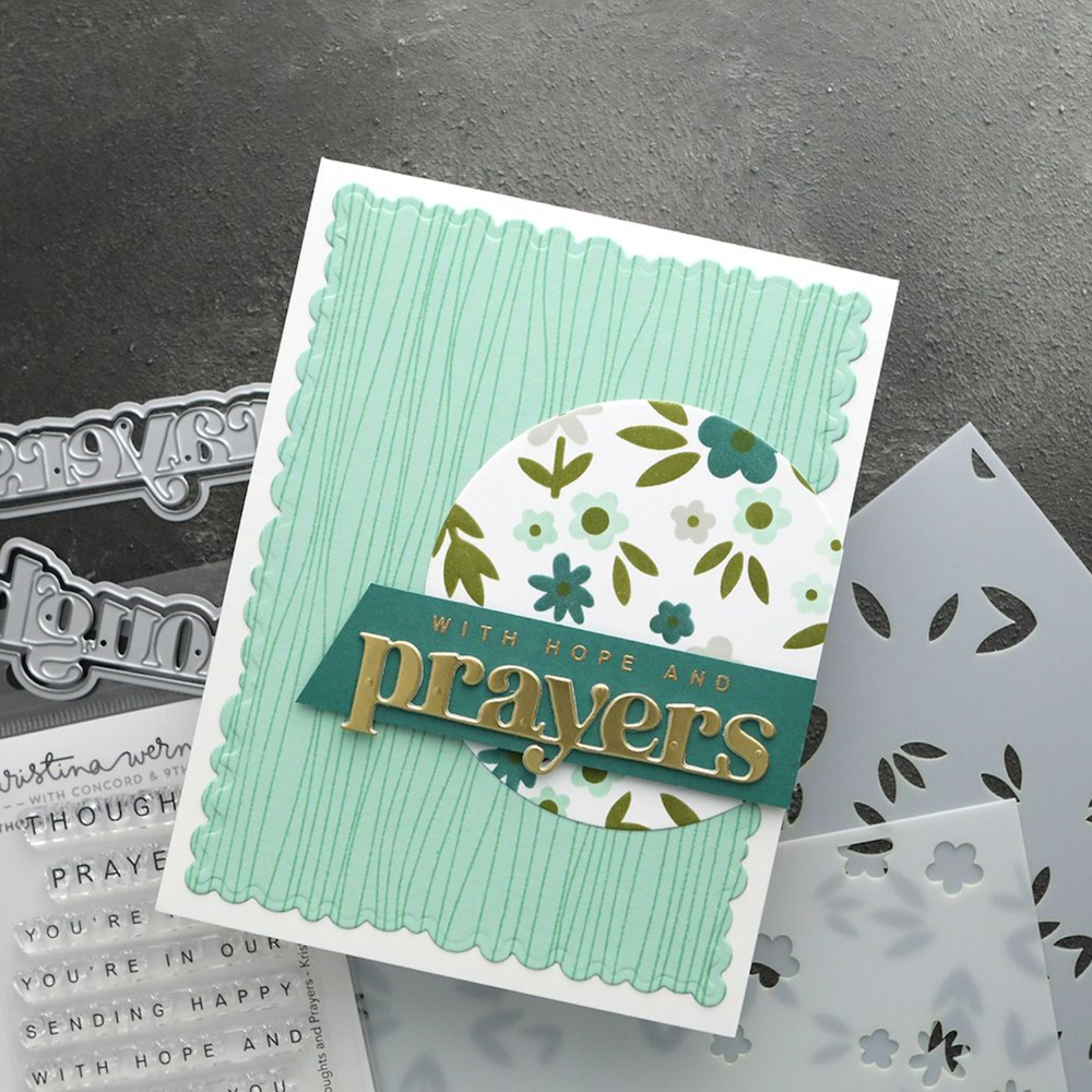 Concord & 9th Kristina Werner Thoughts and Prayers Clear Stamp Set kw1230 hope