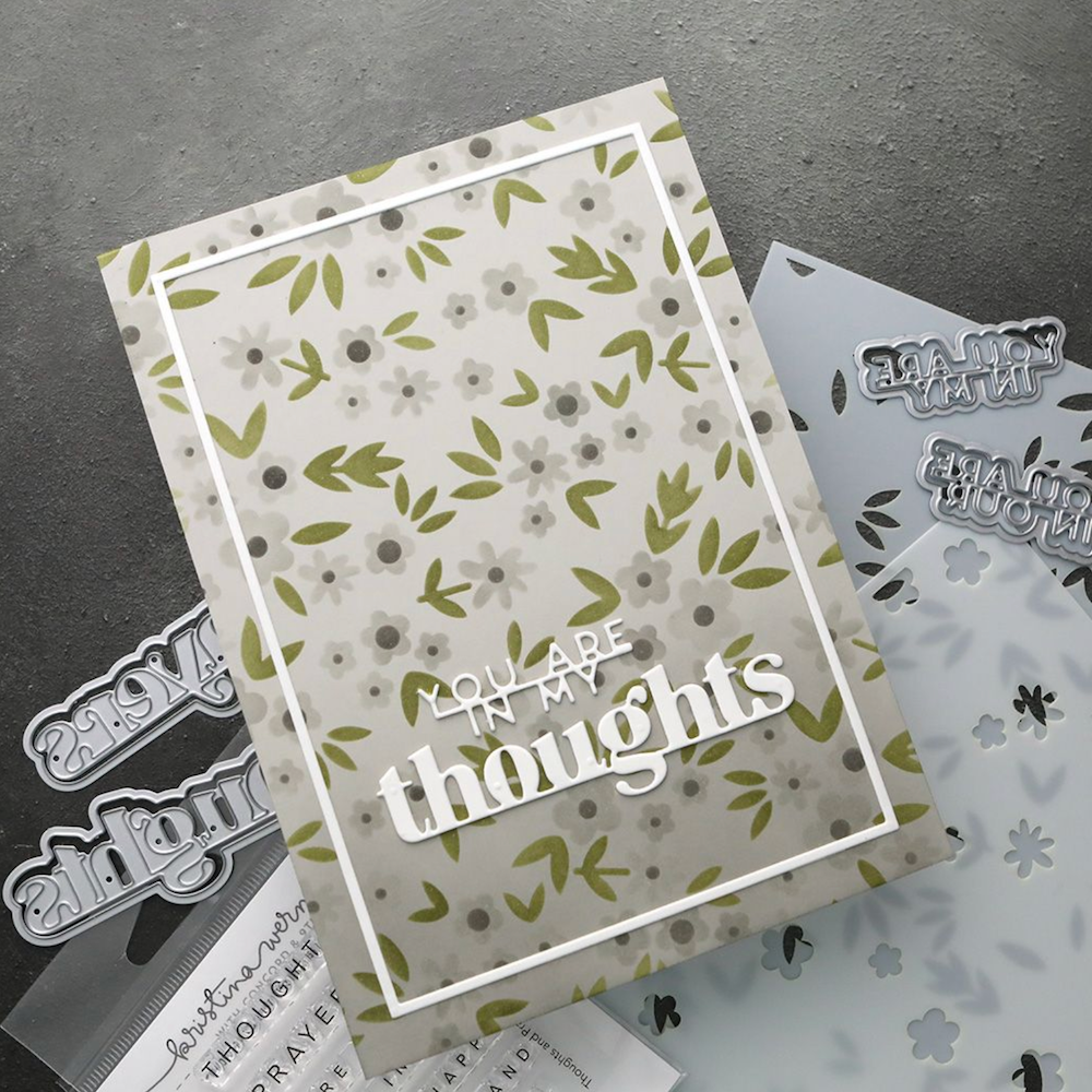 Concord & 9th Kristina Werner Thoughts and Prayers Die Set kw1229 thoughts