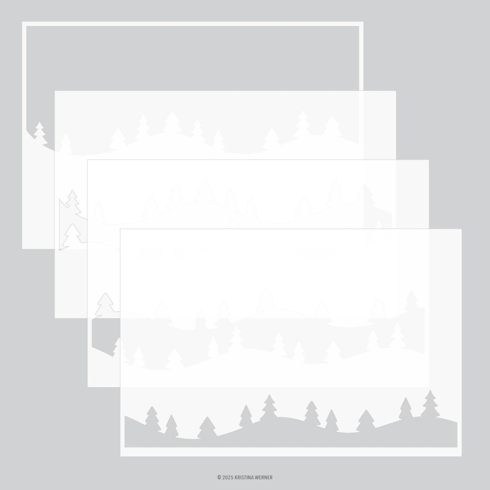 Concord & 9th Kristina Werner Trees and Forest Stencil Set kw1195