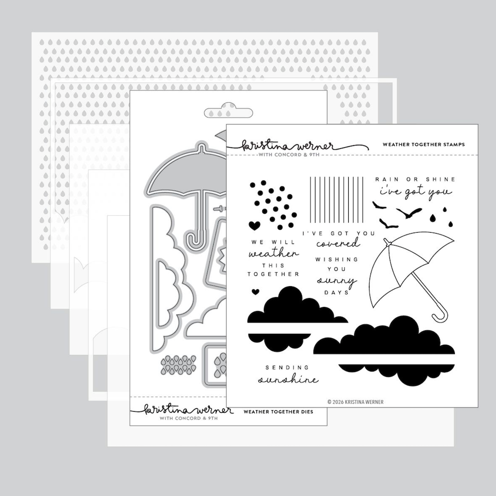 Concord & 9th Kristina Werner Weather Together Stamps Dies and Stencils Bundle
