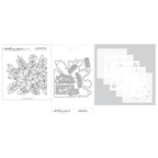 Concord & 9th Kristina Werner Winter Greenery Background Stamp Die and Stencil Bundle