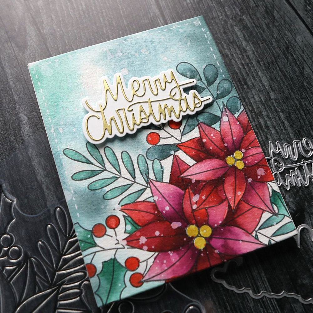 Concord & 9th Kristina Werner Winter Greenery Background Stencil Set kw1175 merry