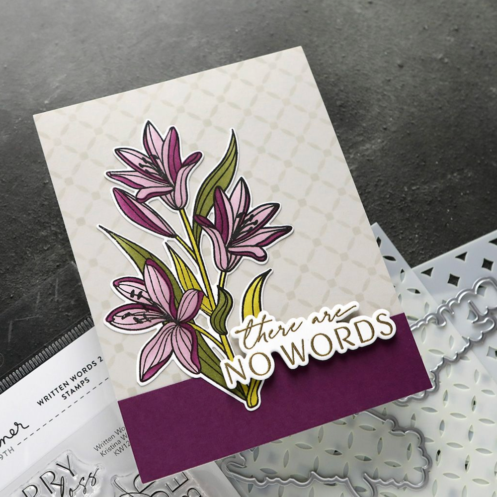 Concord & 9th Kristina Werner Written Words 2 Clear Stamp Set kw1233 words
