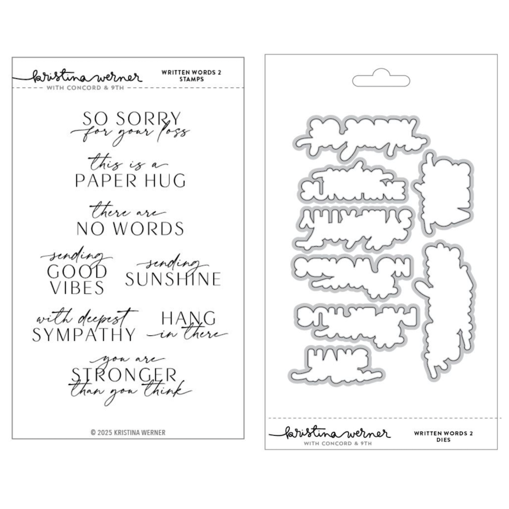 Concord & 9th Kristina Werner Written Words 2 Stamp and Die Bundle
