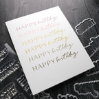 Concord & 9th Kristina Werner Written Words Clear Stamp Set kw1085 birthday