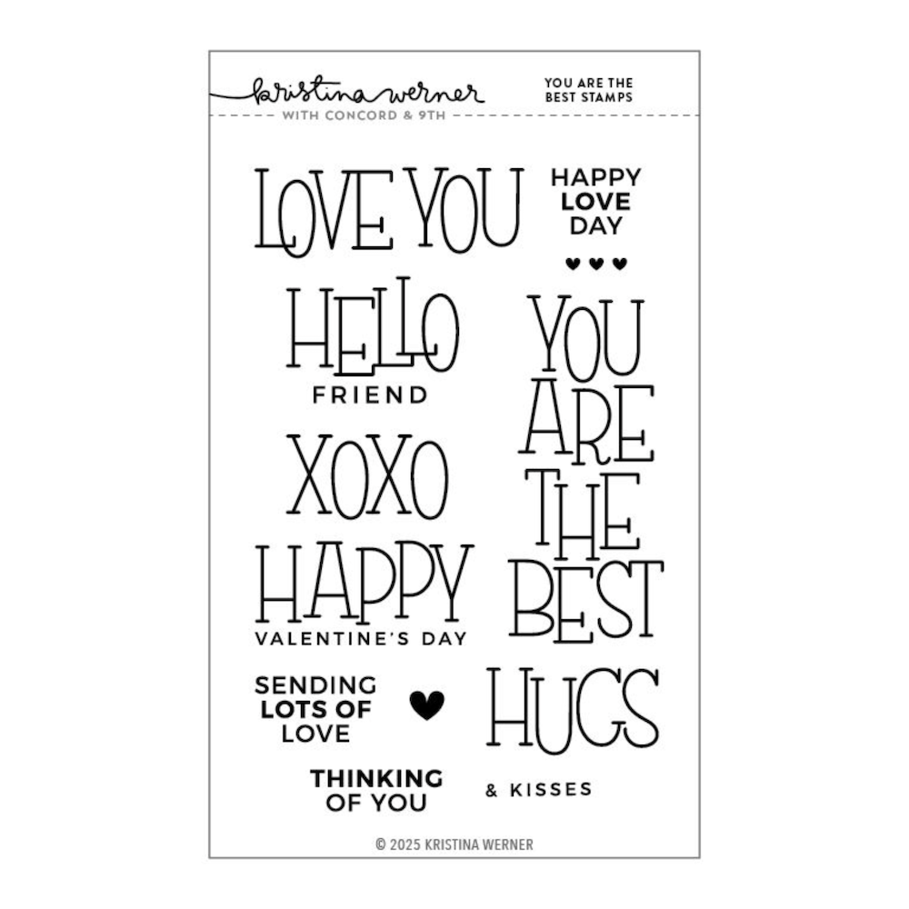 Concord & 9th Kristina Werner You Are The Best Clear Stamp Set kw1247
