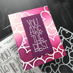 Concord & 9th Kristina Werner You Are The Best Clear Stamp Set kw1247 heart