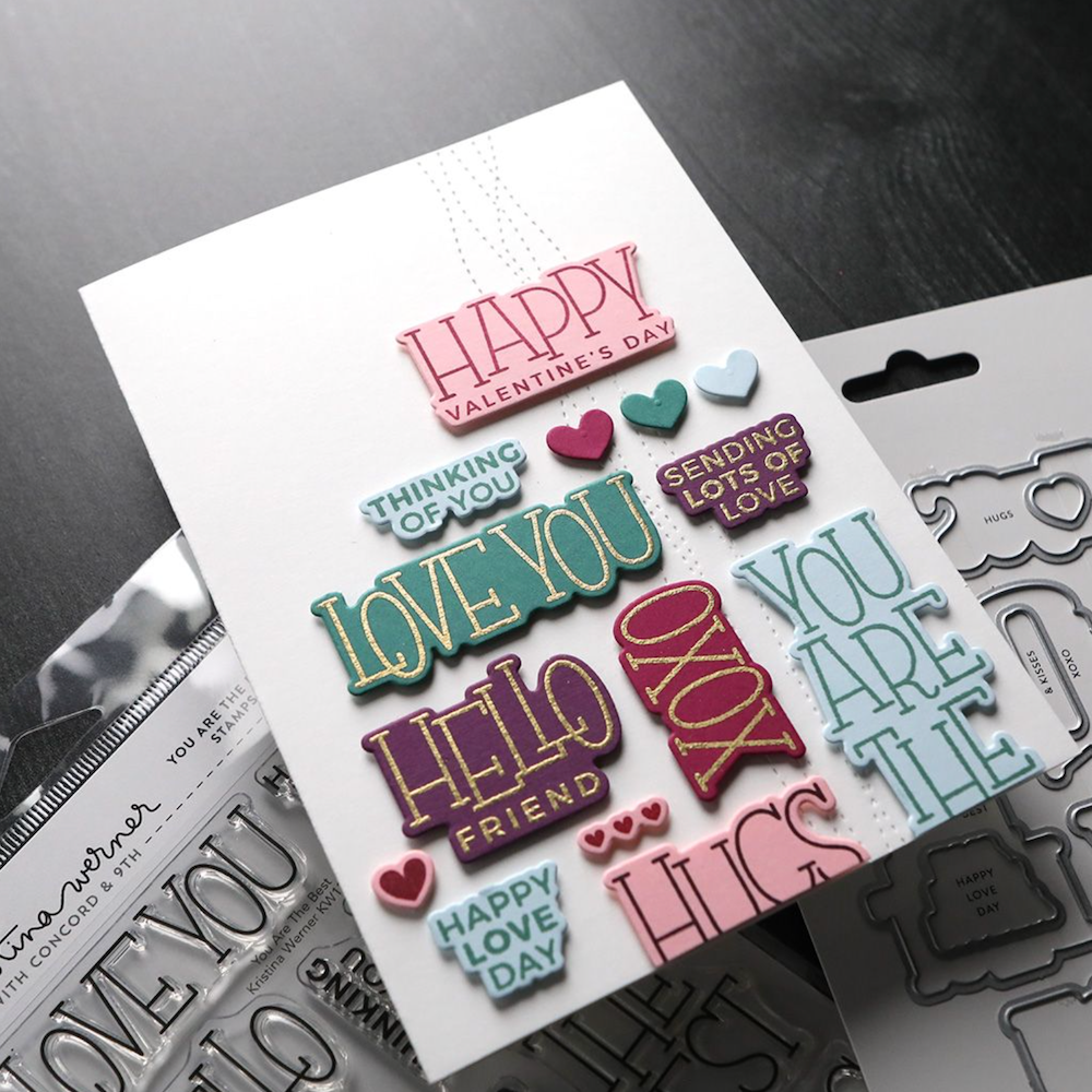 Concord & 9th Kristina Werner You Are The Best Clear Stamp Set kw1247 sentiments