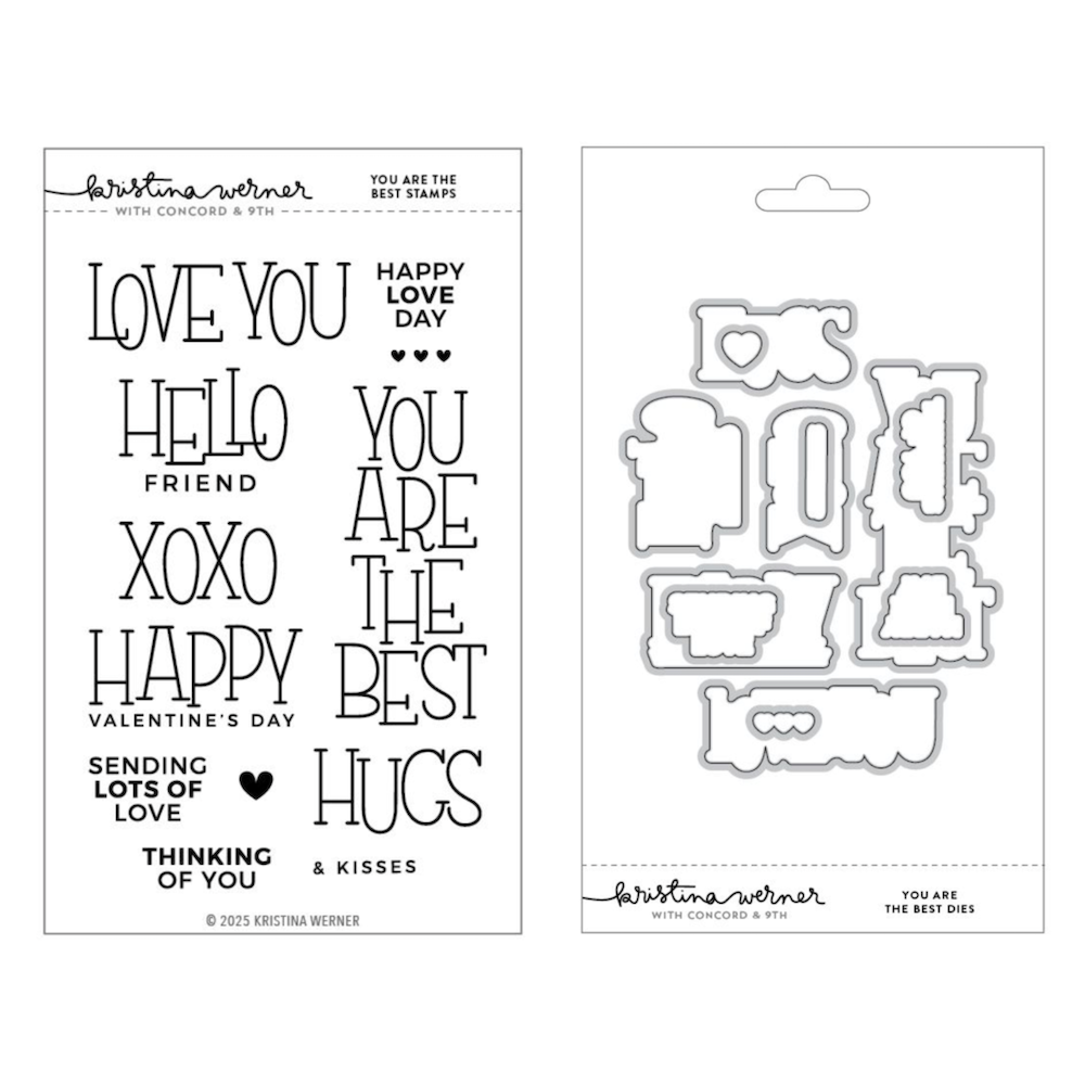 Concord & 9th Kristina Werner You Are The Best Stamp and Die Bundle