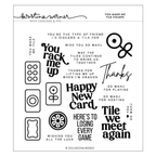 Concord & 9th Kristina Werner You Make Me Tile Clear Stamp Set kw1302