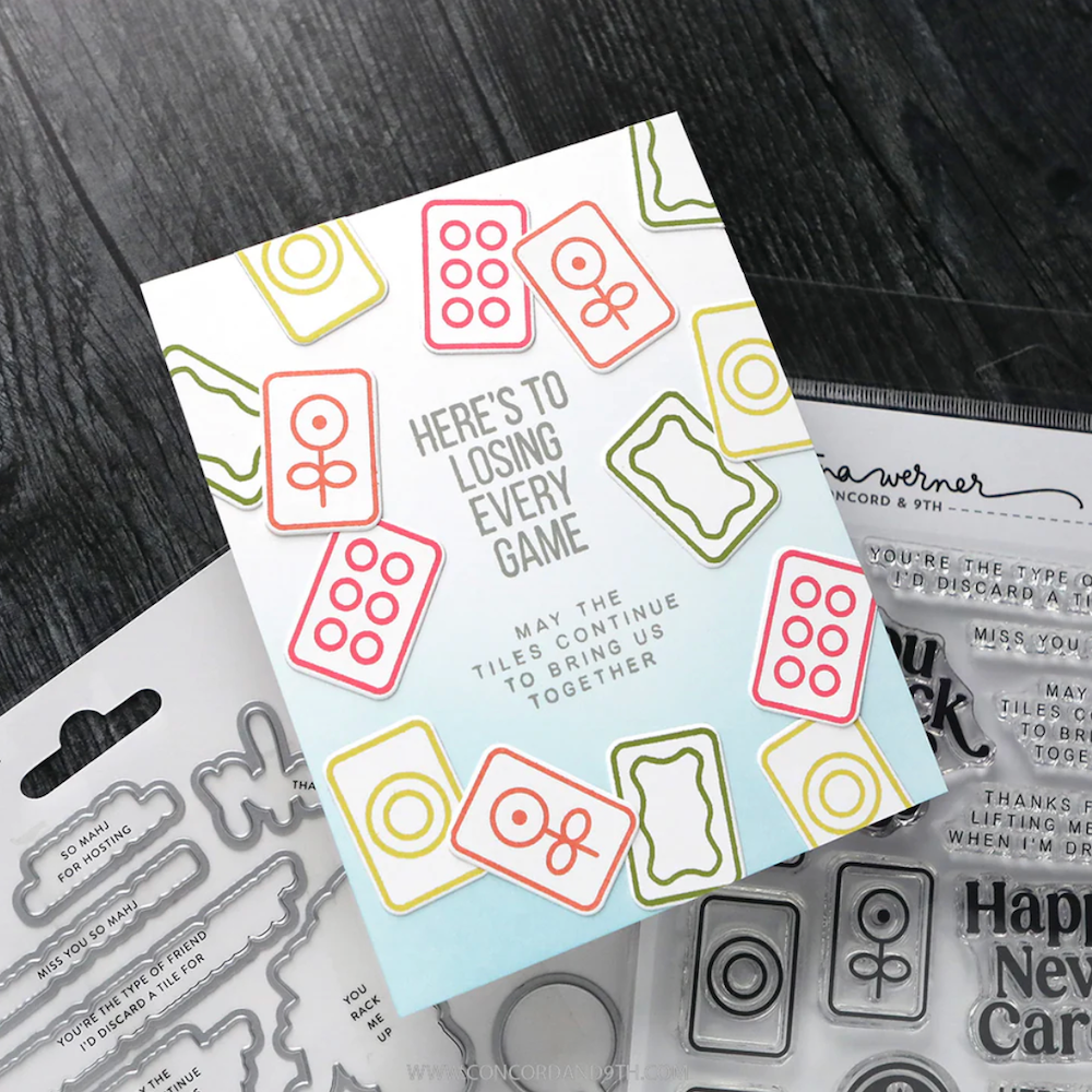 Concord & 9th Kristina Werner You Make Me Tile Die Set kw1301 game