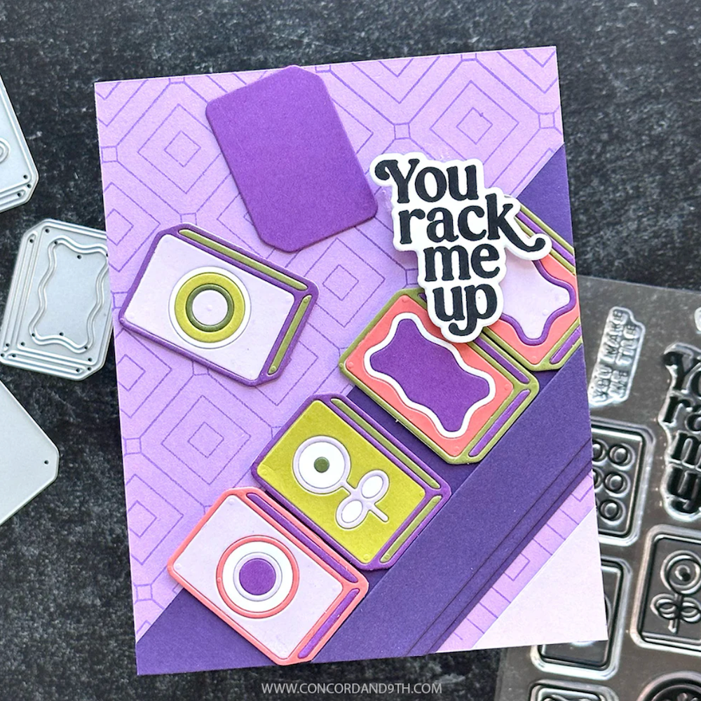 Concord & 9th Kristina Werner You Make Me Tile Die Set kw1301 rack