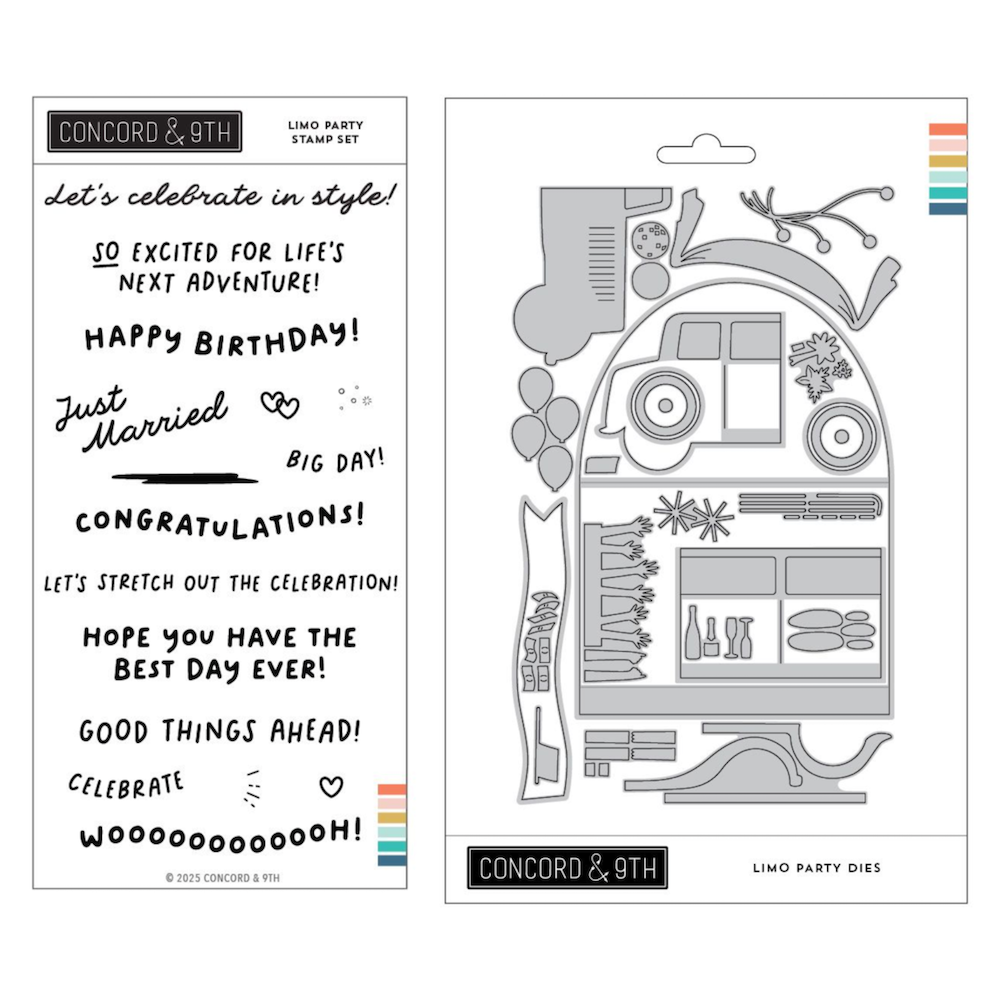 Concord & 9th Limo Party Stamp and Die Bundle