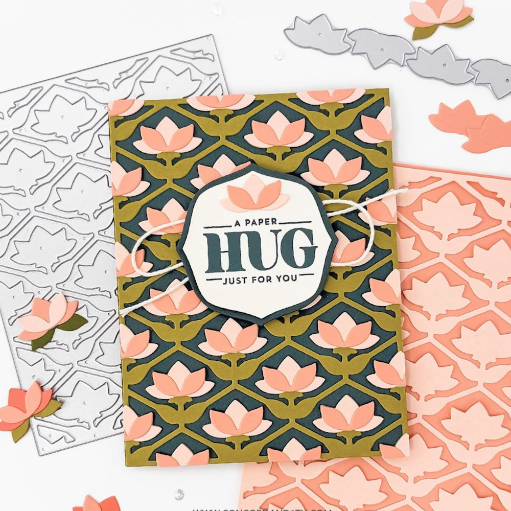 Concord & 9th Lotus Card Front Die Set 13005 a paper hug