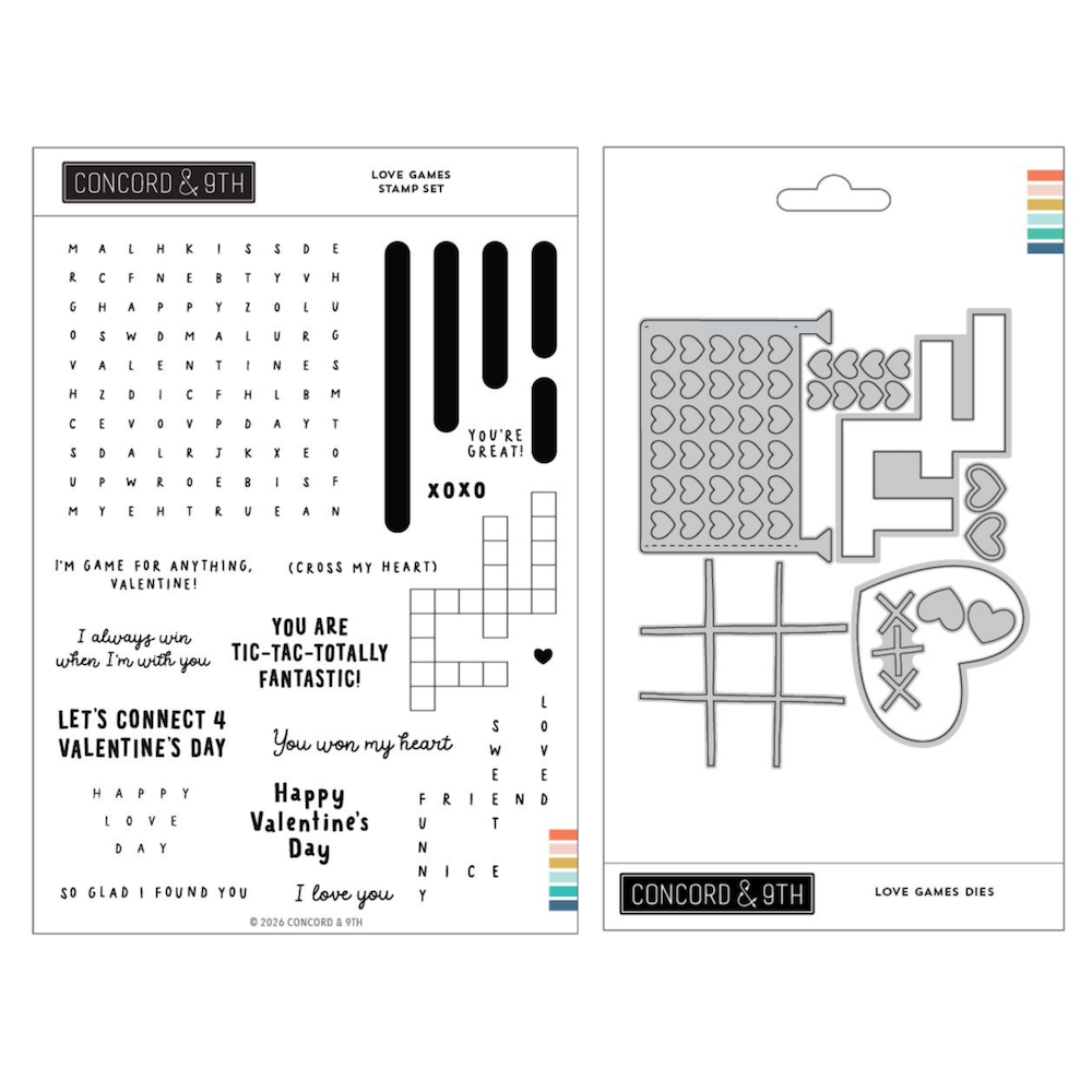 Concord & 9th Love Games Stamp and Die Bundle