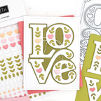 Concord & 9th Love Letters Die and Enamel Shapes Bundle heart