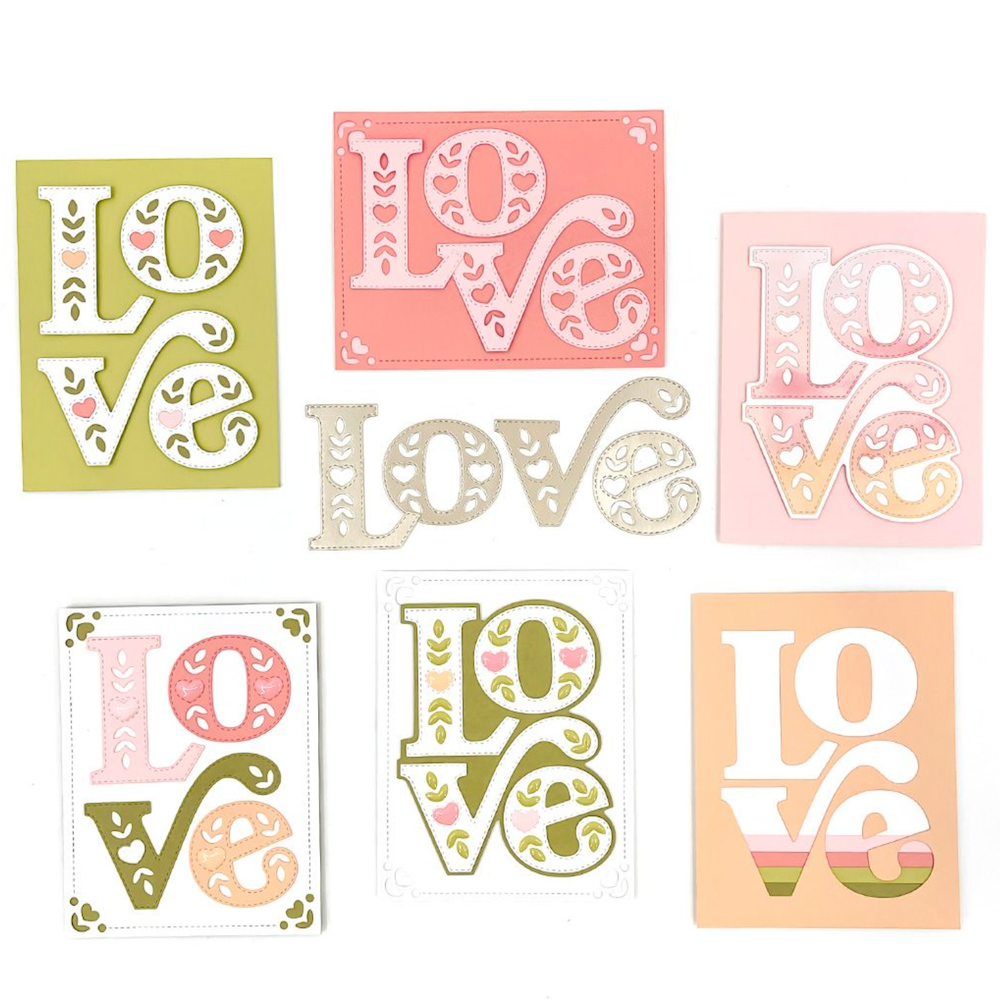 Concord & 9th Love Letters Die and Enamel Shapes Bundle product