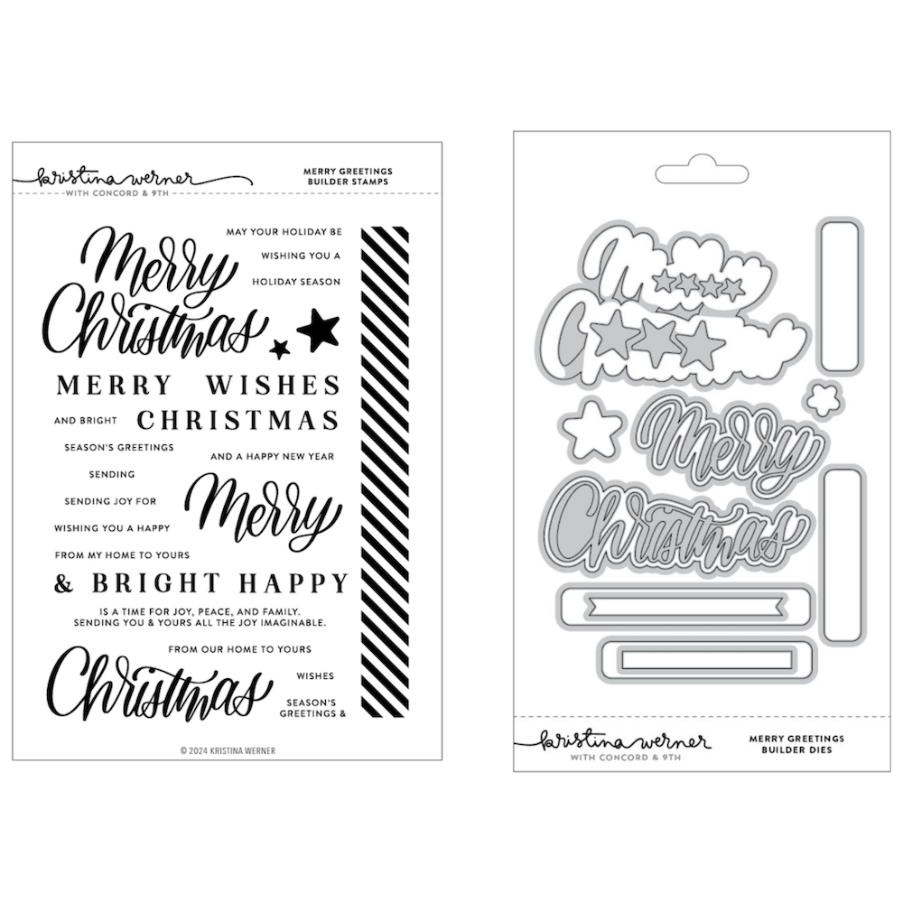 Concord & 9th Merry Greetings Builder Stamp and Die Bundle