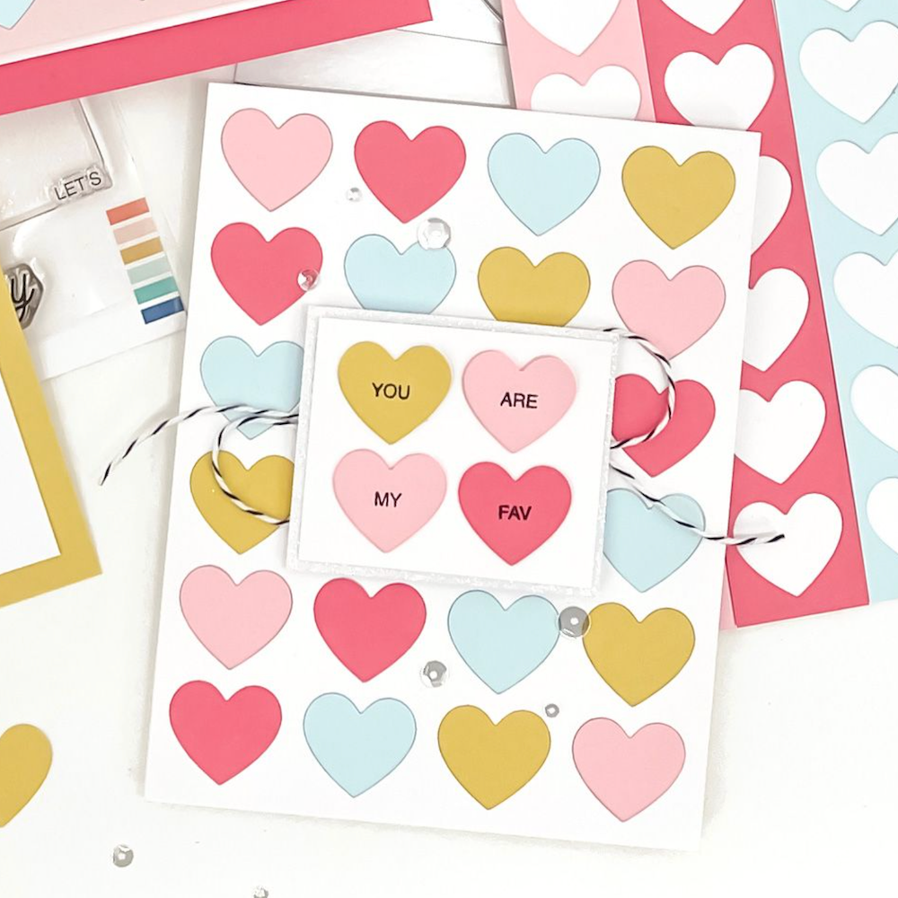 Concord & 9th Mix & Match Hearts Clear Stamp Set 12367 you