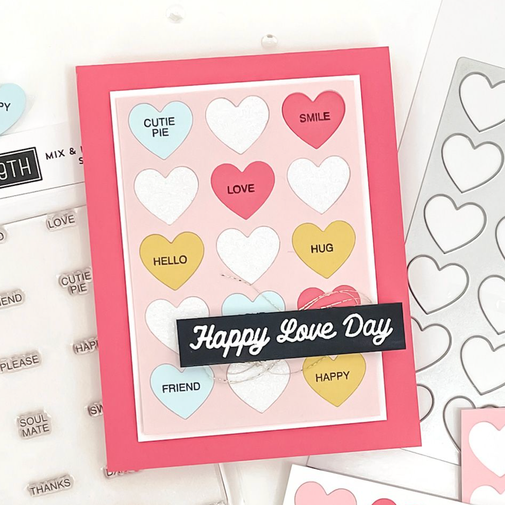 Concord & 9th Mix & Match Hearts Stamp and Die Bundle love
