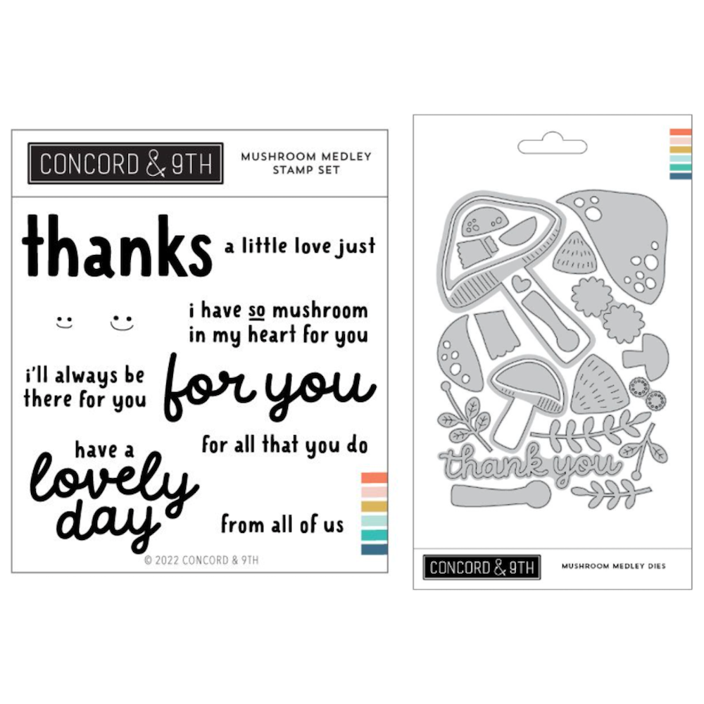 Concord & 9th Mushroom Medley Stamp and Die Bundle