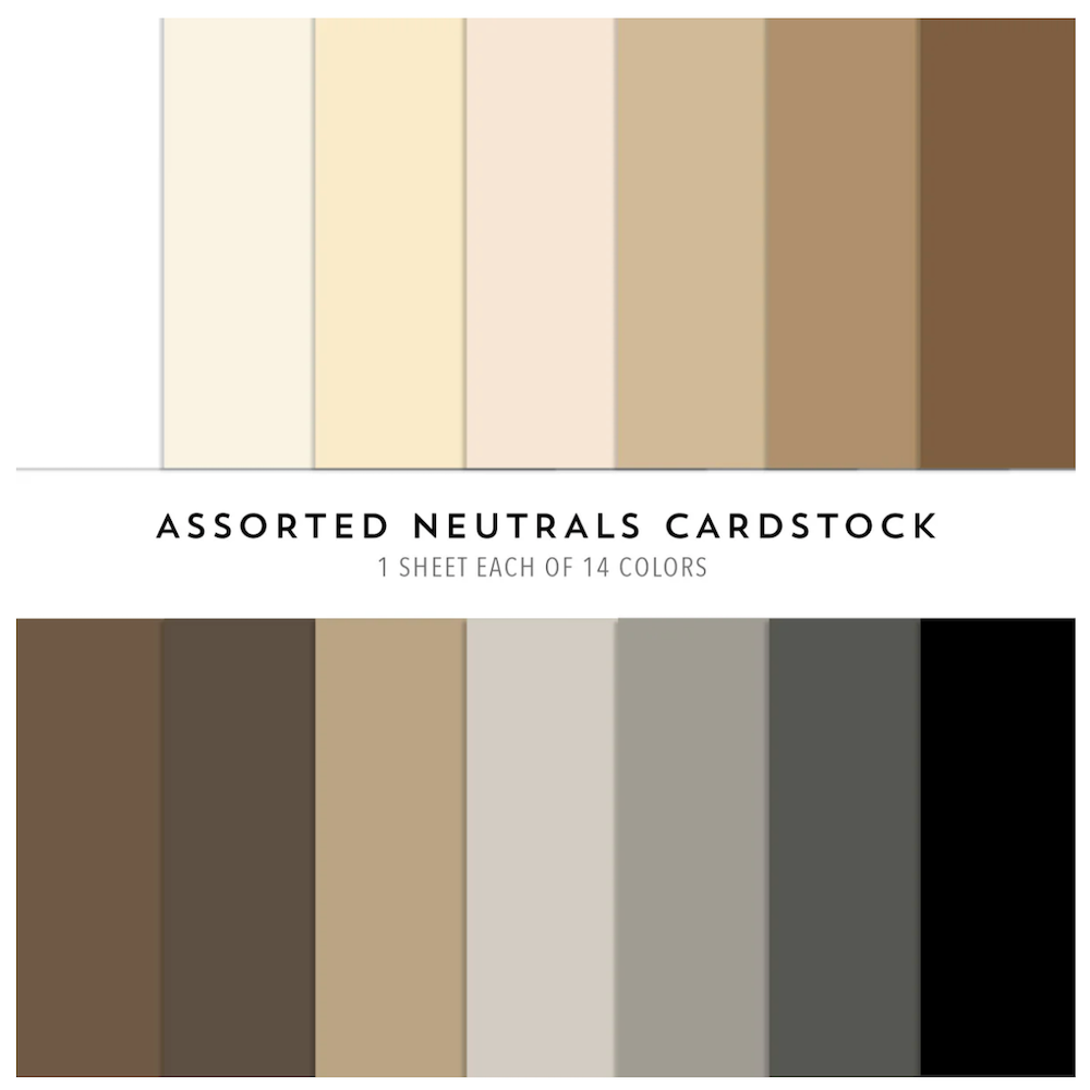 Concord & 9th Neutrals Collection Assorted Cardstock Pack 12896