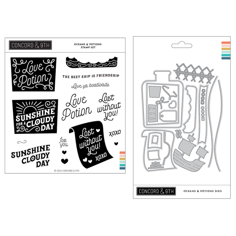 Concord & 9th Oceans & Potions Stamp and Die Bundle