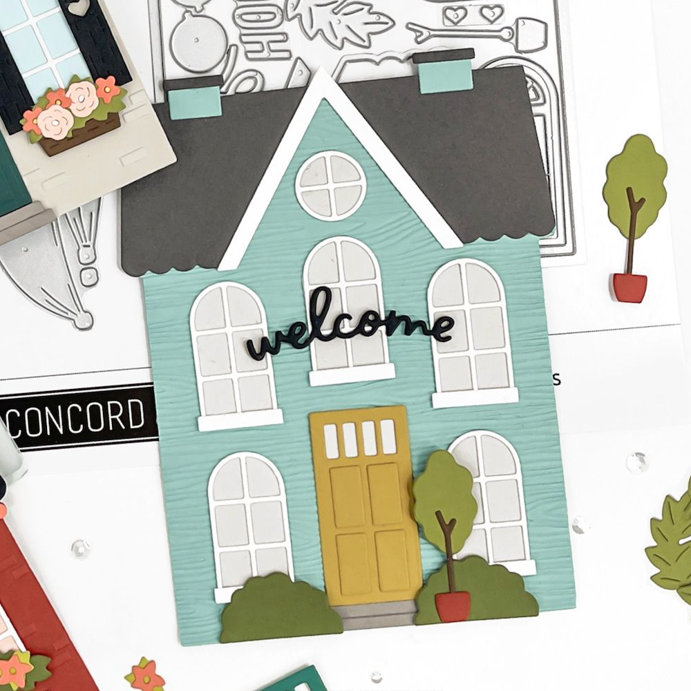 Concord & 9th Our House Embossing Folder 12329 welcome