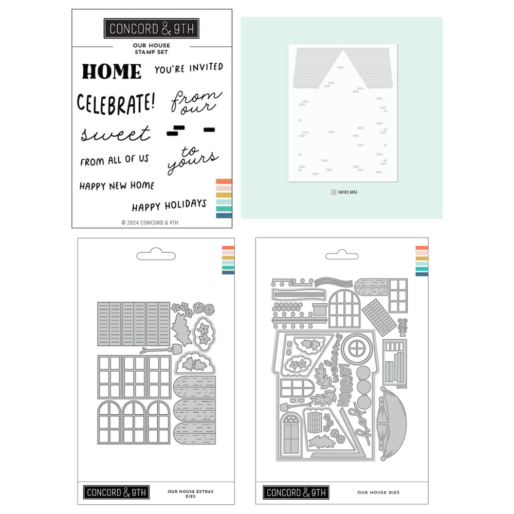 Concord & 9th Our House Stamp Die Embossing Folder Bundle