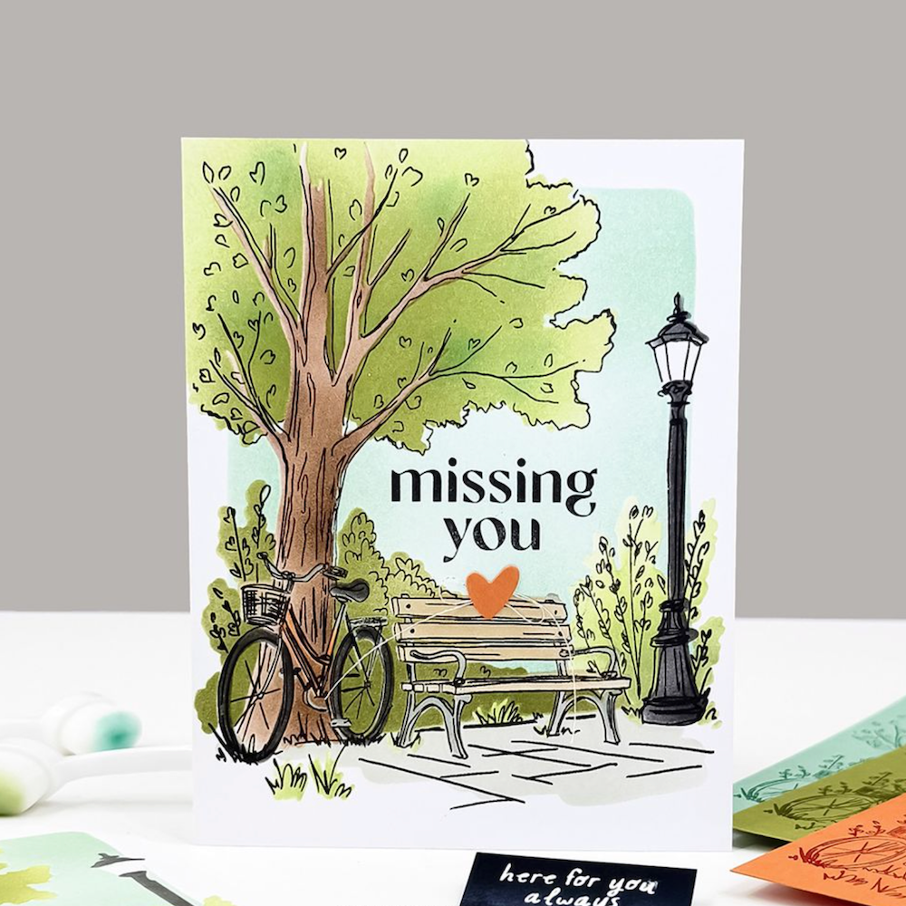 Concord & 9th Park Bench Stencil Set 13126 missing you