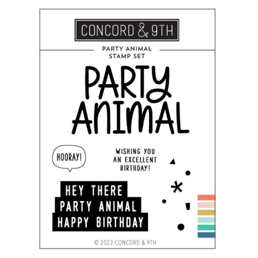 Concord & 9th Party Animal Stamp Stencil and Die Bundle