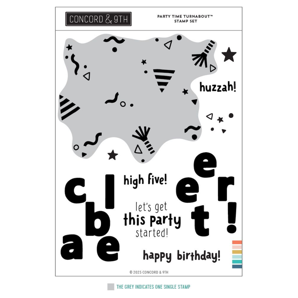 Concord & 9th Party Time Turnabout Stamp Set 12545