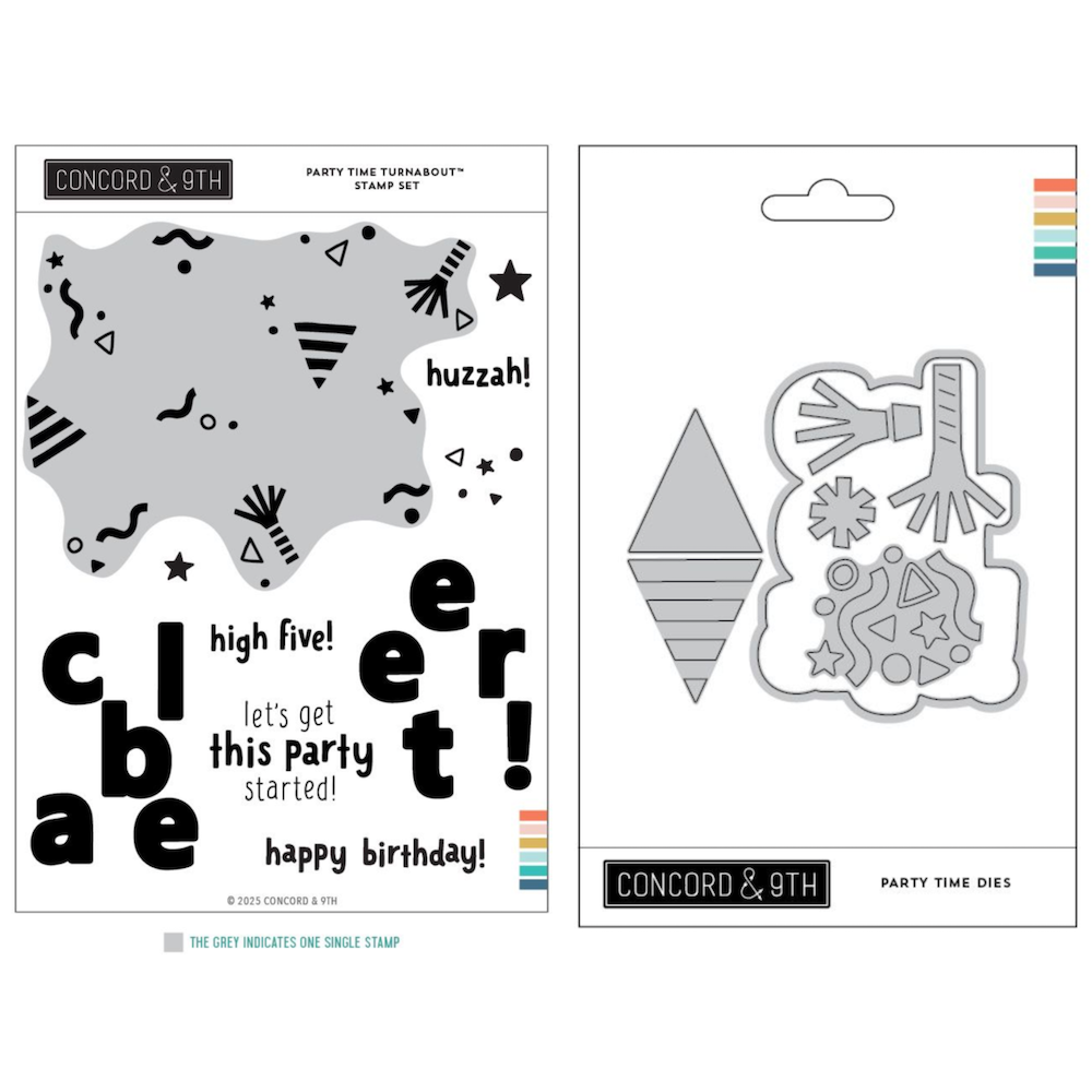 Concord & 9th Party Time Turnabout Stamp and Die Bundle