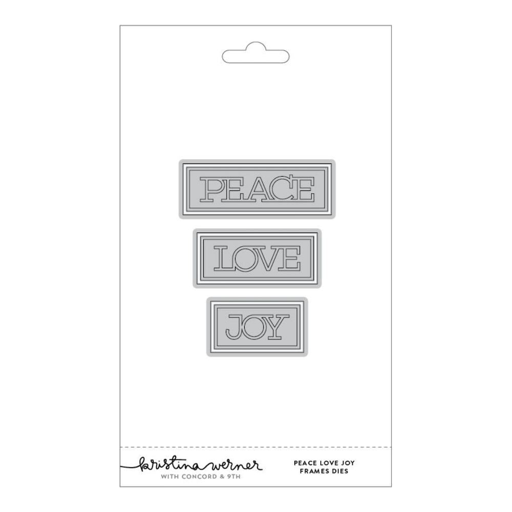 Concord & 9th Peace Love Joy Frames Die Set kw1006