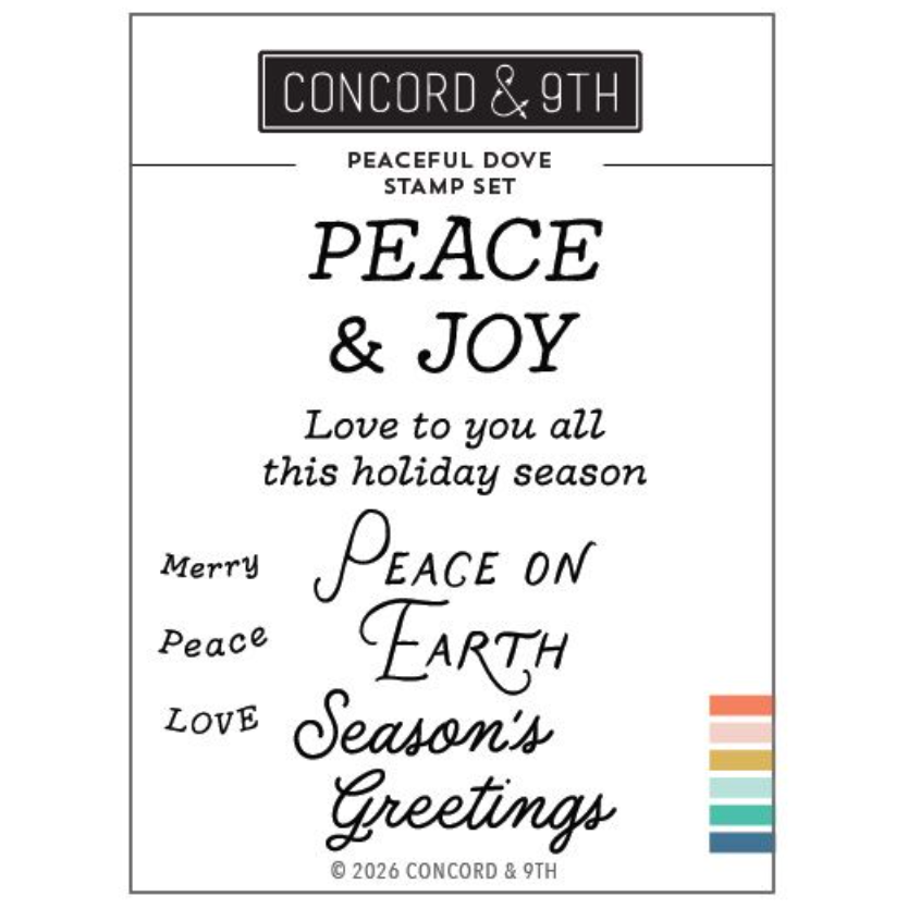 Concord & 9th Peaceful Dove Clear Stamp Set 13058