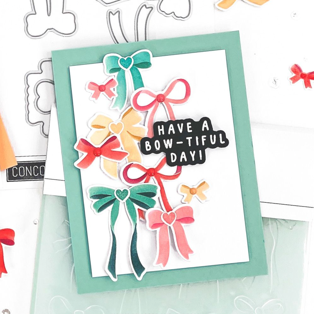 Concord & 9th Perfectly Tied Stamp Stencil Die and Embossing Folder Bundle day