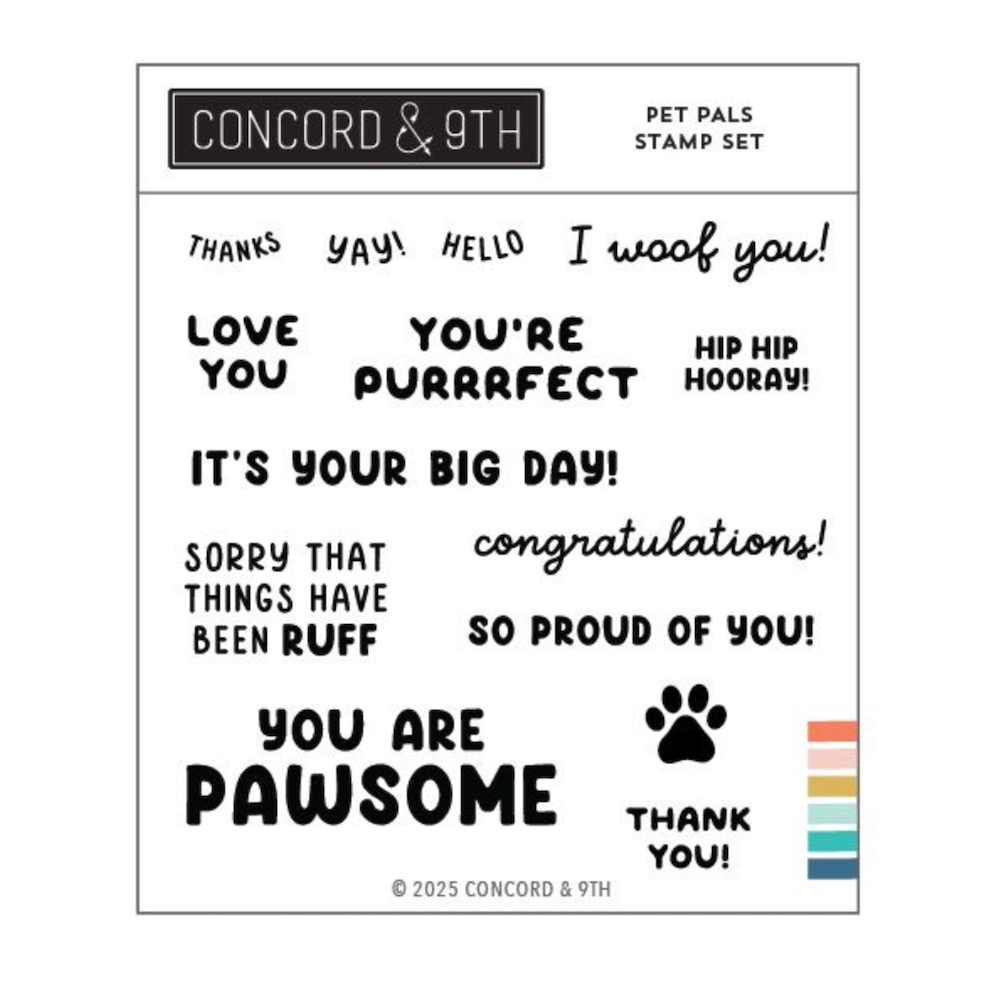Concord & 9th Pet Pals Clear Stamp Set 12628