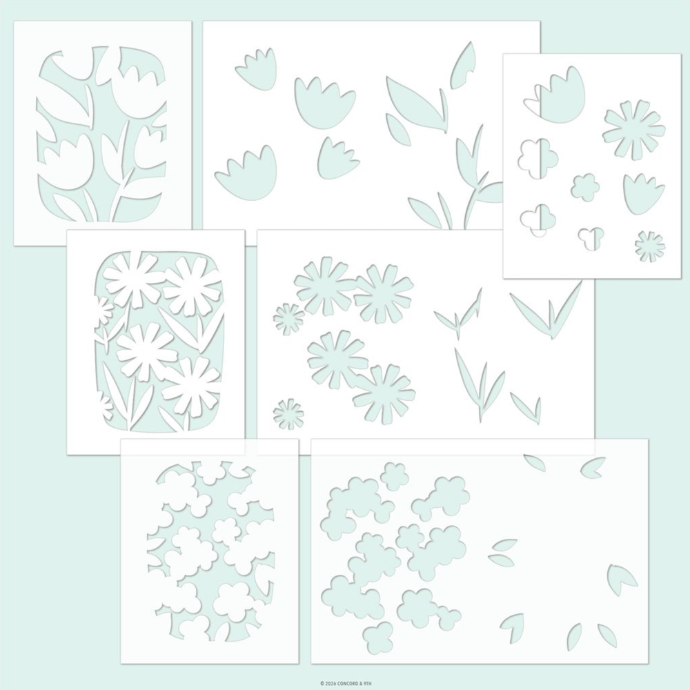 Concord & 9th Petal Portraits Stencil Set 13008