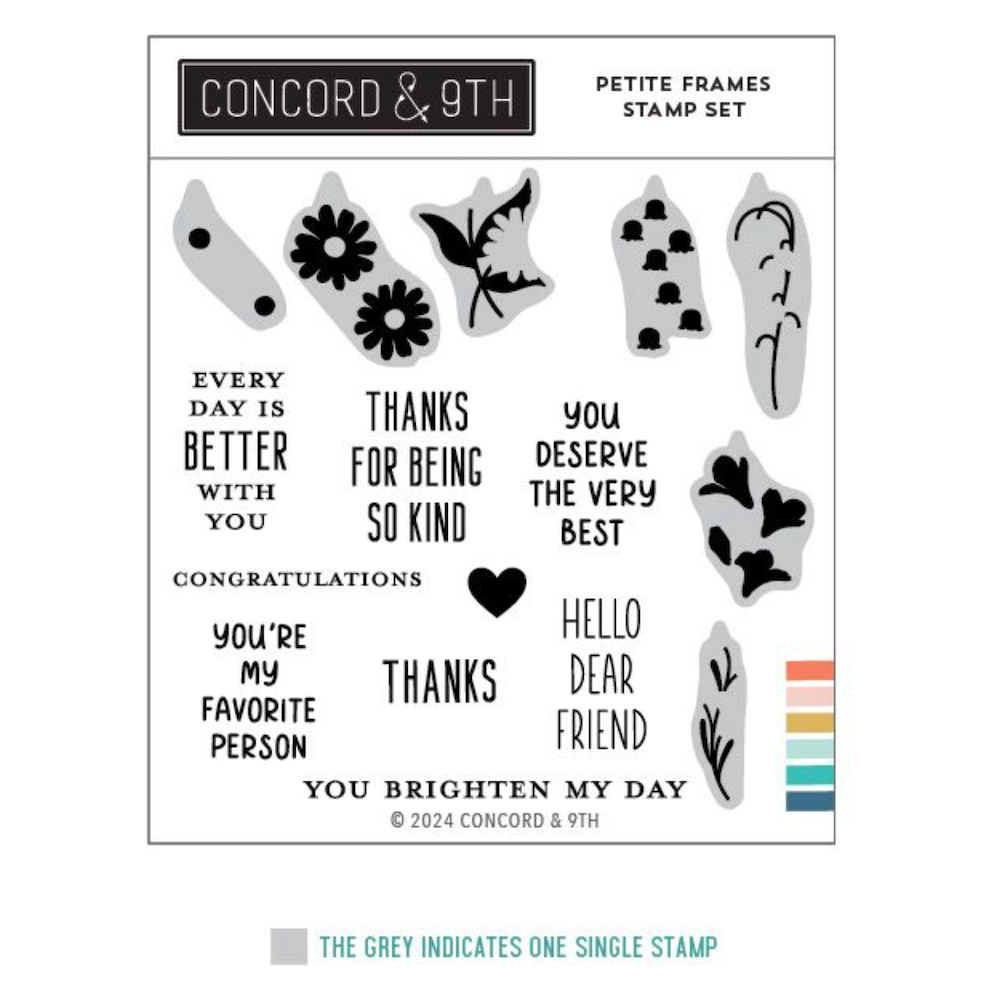 Concord & 9th Petite Frames Clear Stamp Set 12346