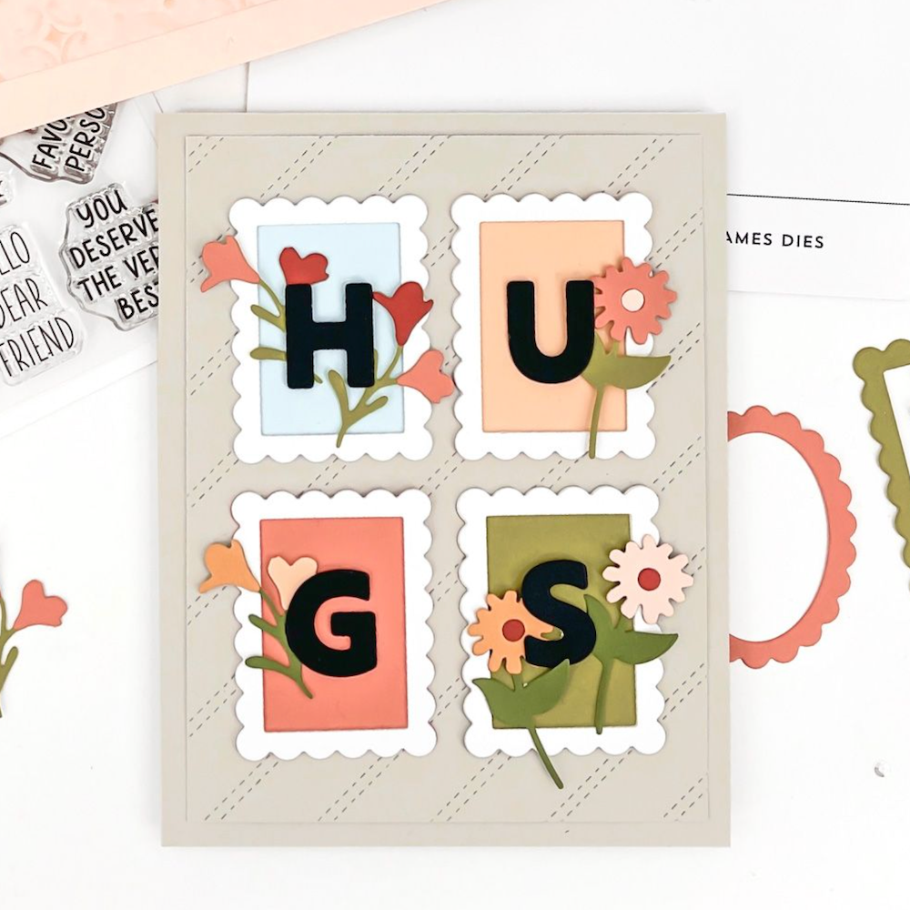 Concord & 9th Petite Frames Clear Stamp Set 12346 hugs