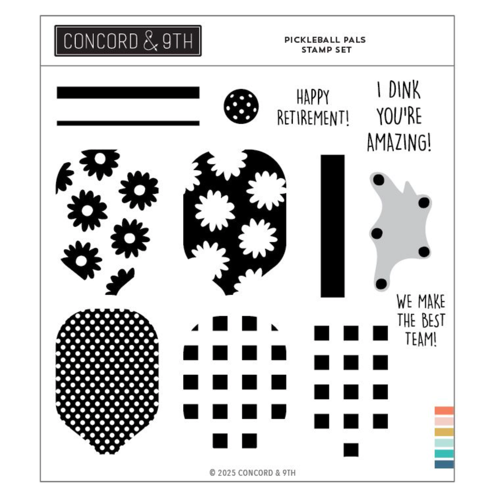 Concord & 9th Pickleball Pals Clear Stamp Set 12469