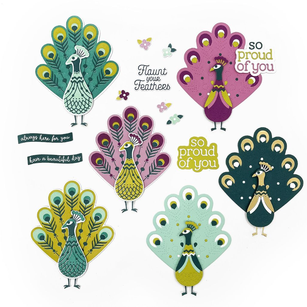 Concord & 9th Pretty Peacock Clear Stamp Set 12631 product 