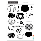 Concord & 9th Pumpkin Prints Clear Stamp Set 13026