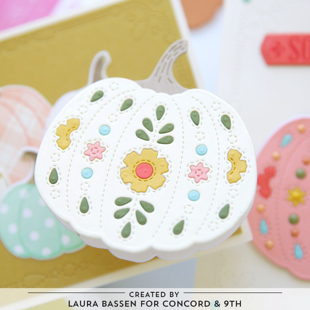 Concord & 9th Pumpkin Prints Die Set 13027 white pumpkin